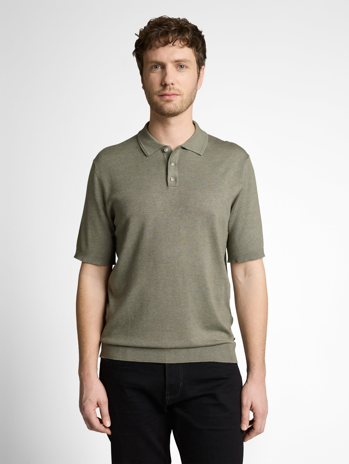 soft knit short sleeve polo - 1051957