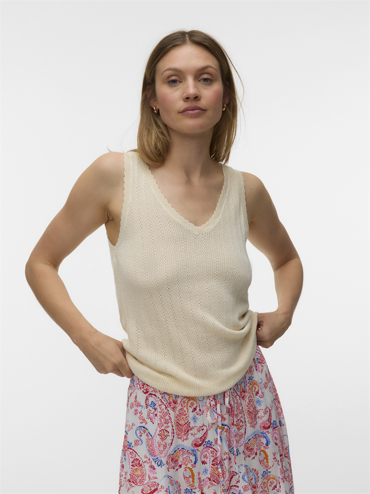 VMNEWLEX POINTELLE V-NECK TOP - 10340559