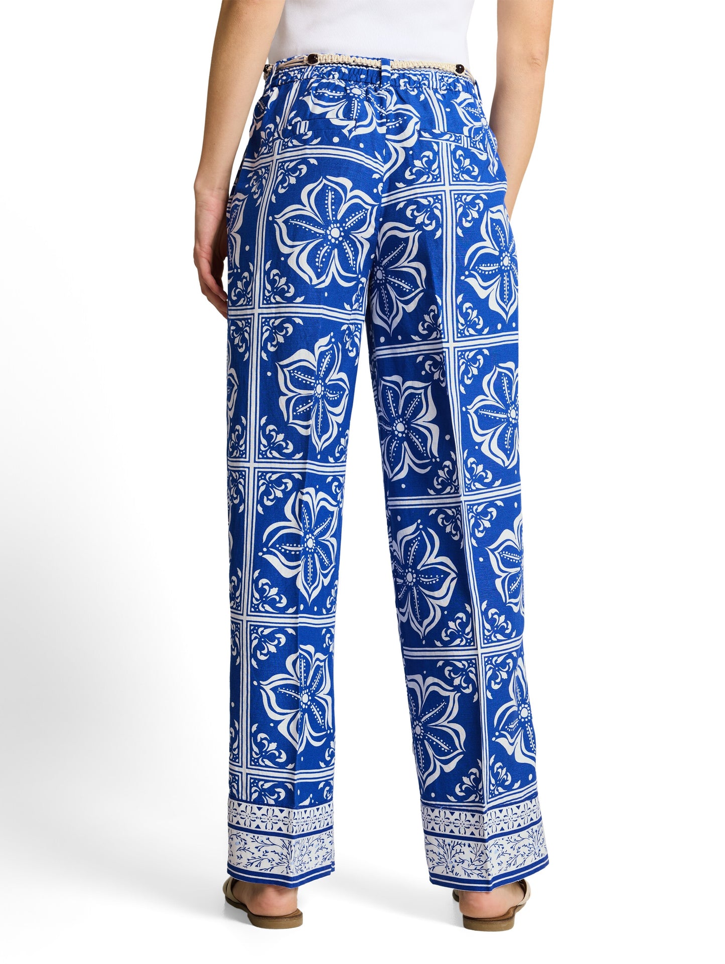 linen wide leg pants - 1049994