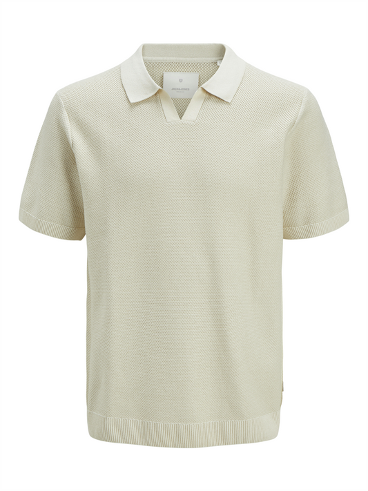 JPRCCEASTON KNIT SPLIT NECK SS SN - 12273012