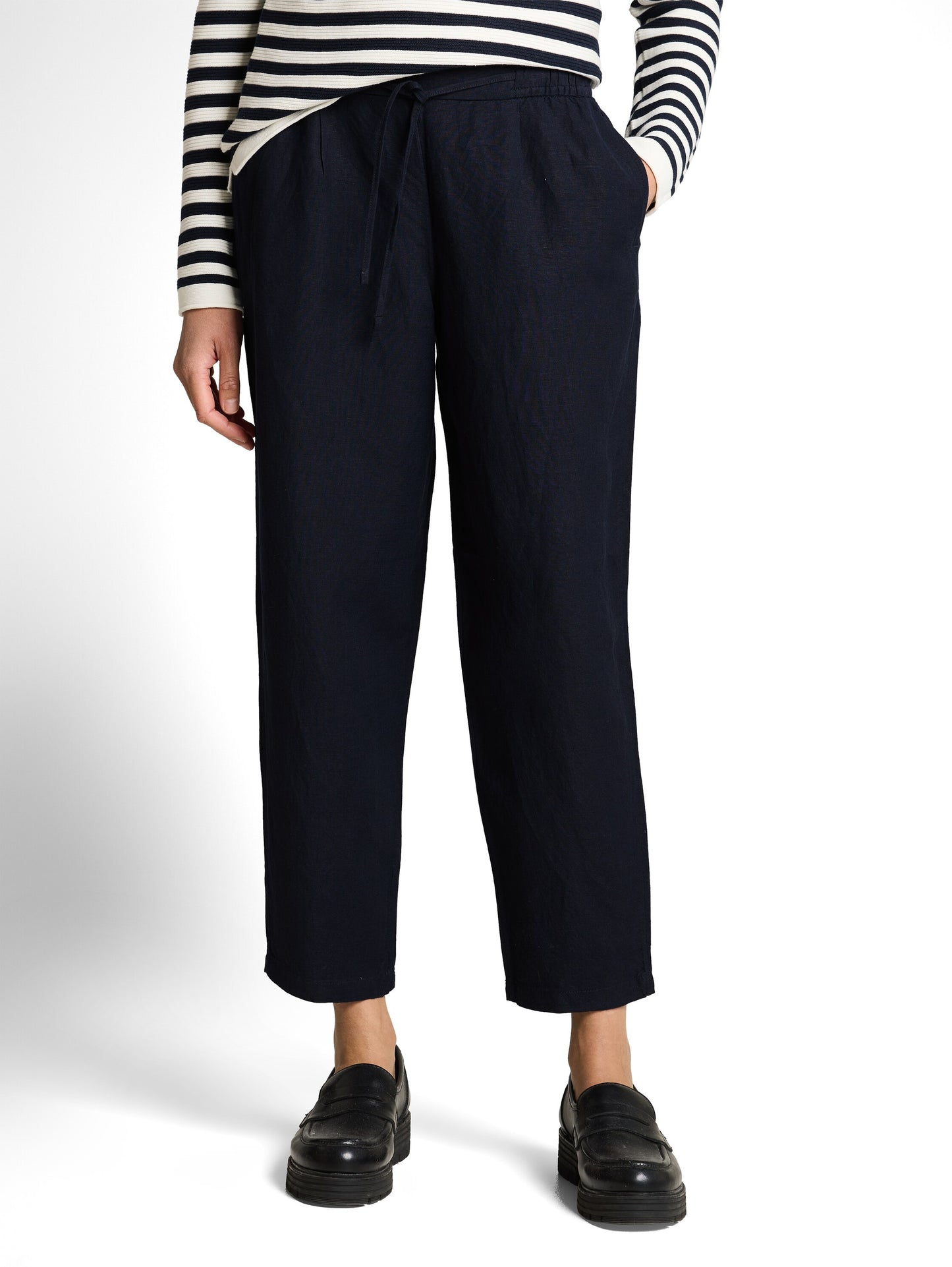 loose fit linen pants - 1049992