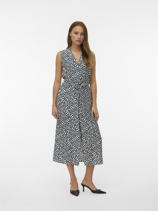 VMJOSIE SL V-NECK 7/8 DRESS WVN GA - 10341594