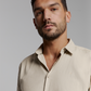Shirt Short Sleeve Solid With Linen - 27480321SN