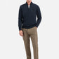 Pullover Half Zip 2 Coloured Melang - N2185