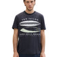 printed fine stripe t-shirt - 1041784